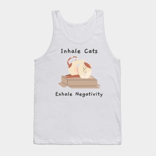 INHALE CATS, EXHALE NEGATIVITY Tank Top